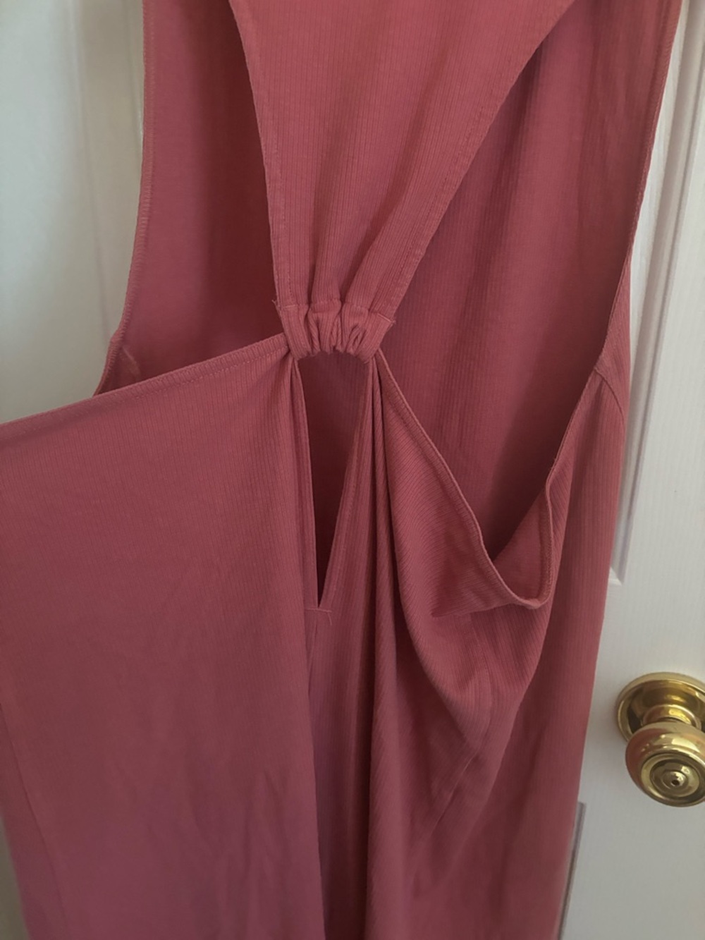 adidas Sleeveless Coral-Pink Maxi Dress with Front Slit - Picture 6 of 8